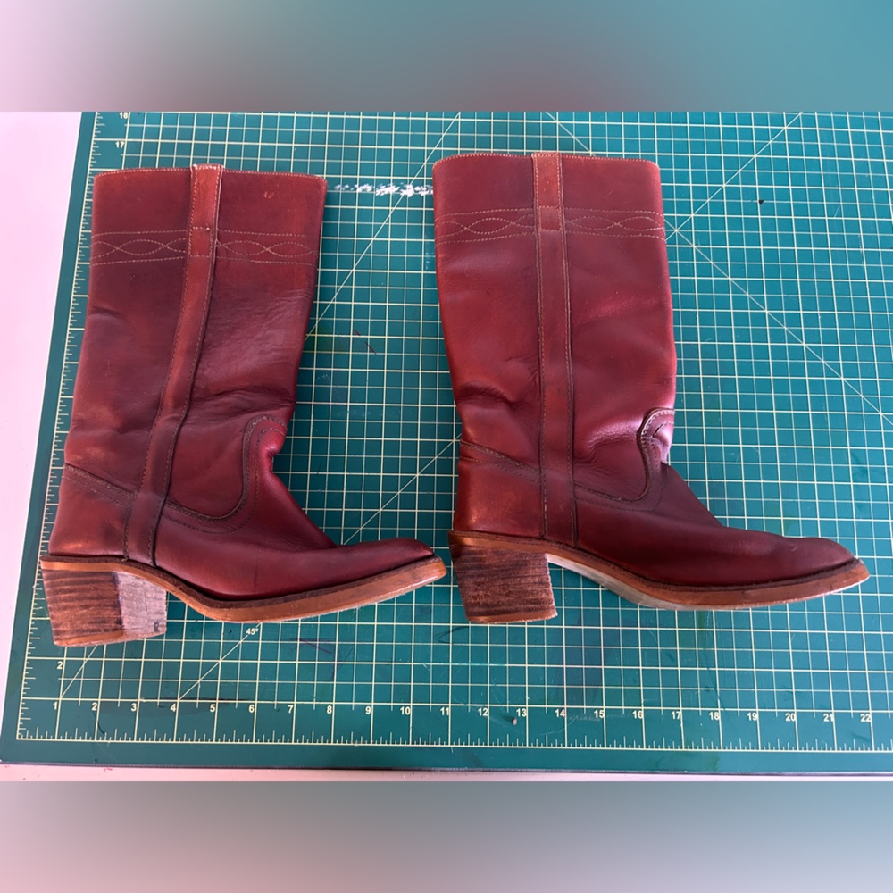 Vintage leather western cowboy boot